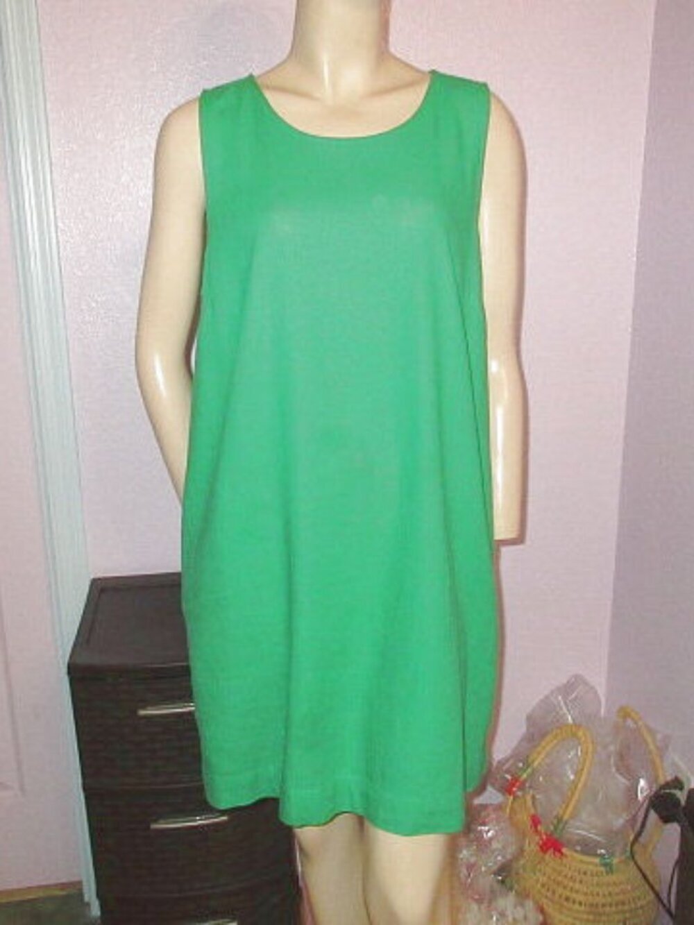 J Crew Linen Blend Mini Dress Womens 12 Pockets Kelly Green Preppy Coastal NEW